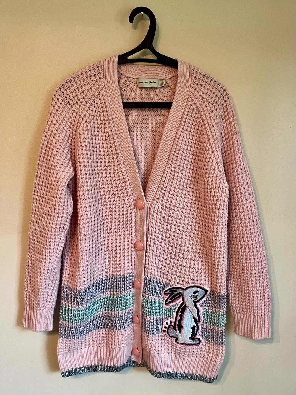 COACH X Selena Gomez Bunny Rabbit Cardigan Sweater - New without Tags